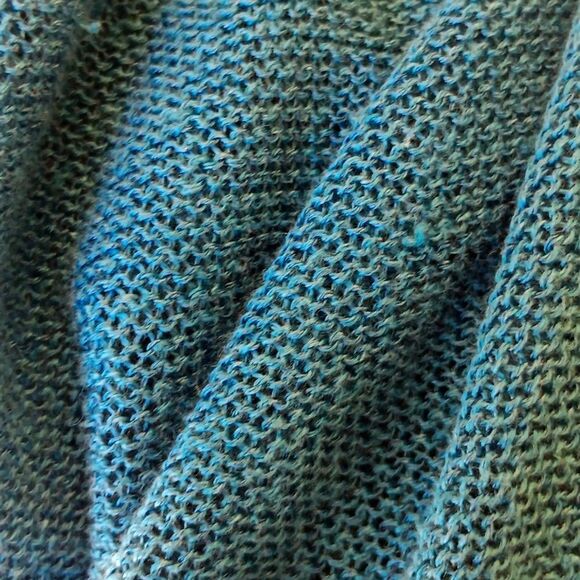 J. Jill Teal Open Cardigan Sweater. Loose Knit. Duster. Beachy - Picture 10 of 11